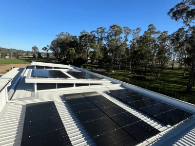Solar panel installation on residential rooftop by NGroup Electrical